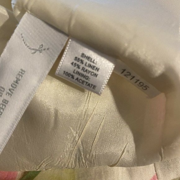 Ann Taylor LOFT petite light yellow floral linen - Picture 8 of 8